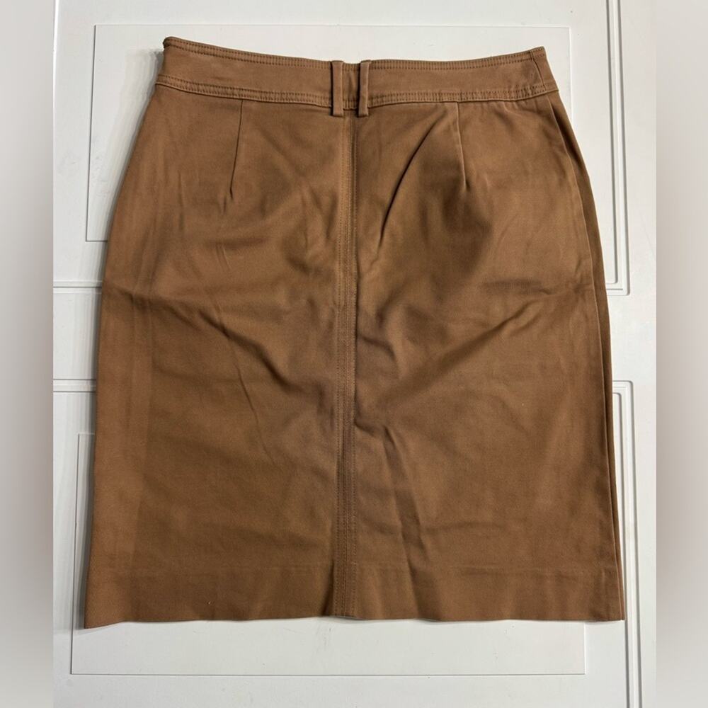 Boden Womens Sz 6L Brown Cotton Pencil Skirt Zip Button Cargo Utility Preppy - Picture 8 of 8